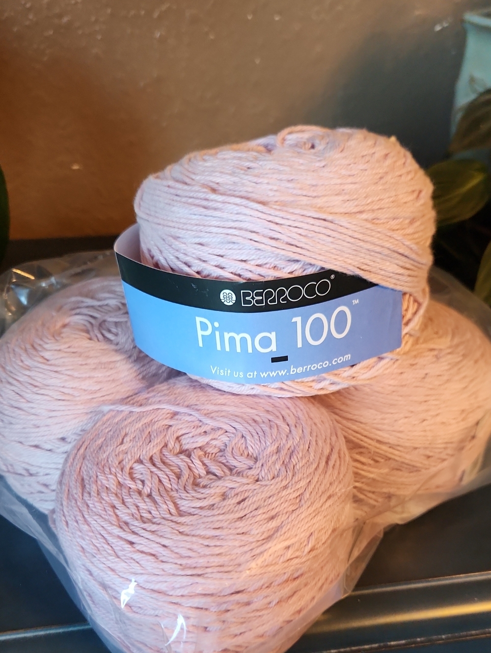 Berroco Pima 100 Yarn, Bundle Of 4 Soft Orchid Pink